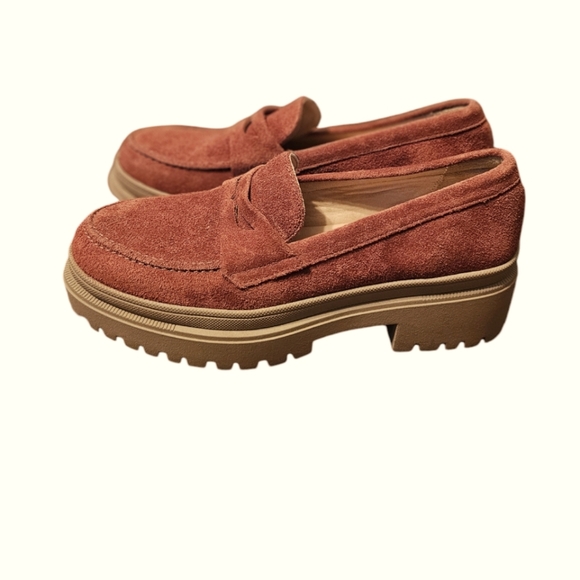 Patina Women's Suede Rust Loafers Size 7 - Picture 8 of 8